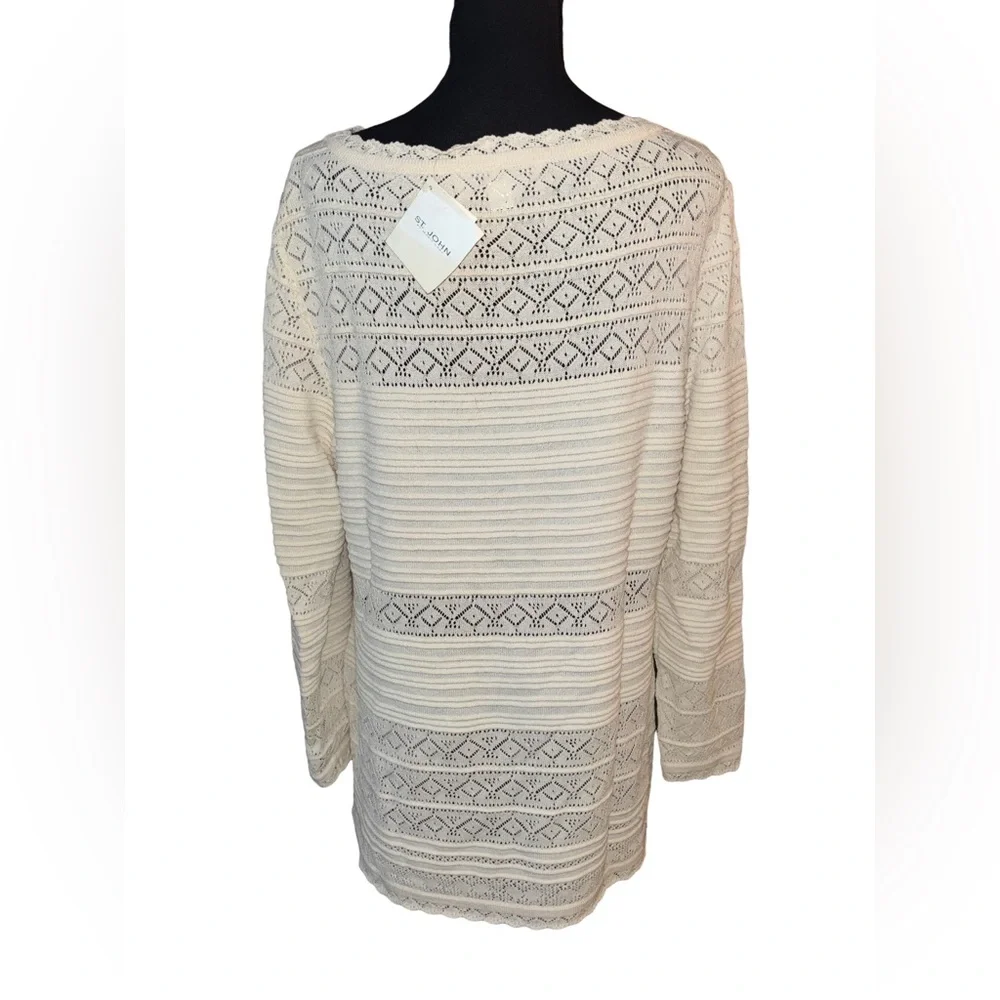 St John Collection by Marie Gray NEW with tags cream knit sweater size 12 - Picture 5 of 8